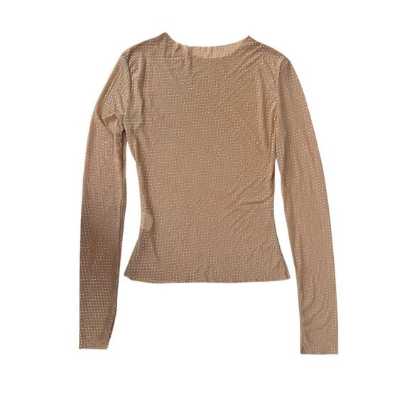 Semi-Sheer Long sleeved Top Slim silver‎ dots - Picture 9 of 9